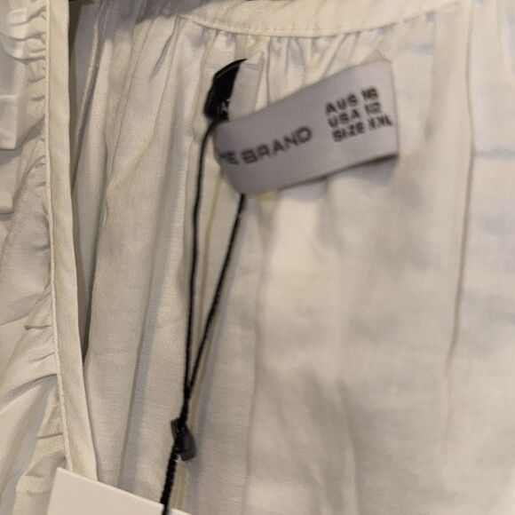 NWT 400.00 FAITHFUL THE BRAND TEATRO SILK BLEND WHITE MAXI DRESS US 12 - Picture 6 of 6